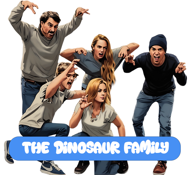 dinosaur family portrait