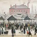 Market Scene, Northern Town (1939) by L.S.Lowry